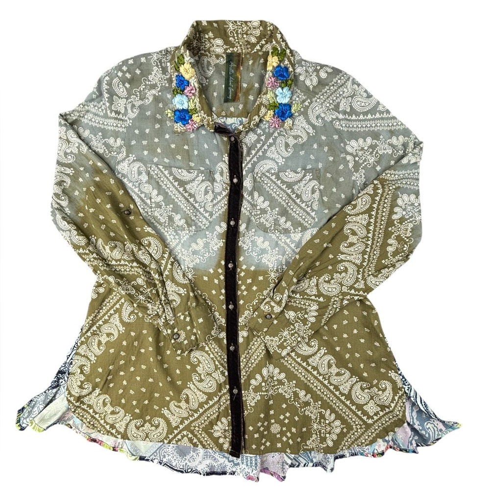 Aratta Silent Journey | Patchwork boho blouse | Small | Like new!!